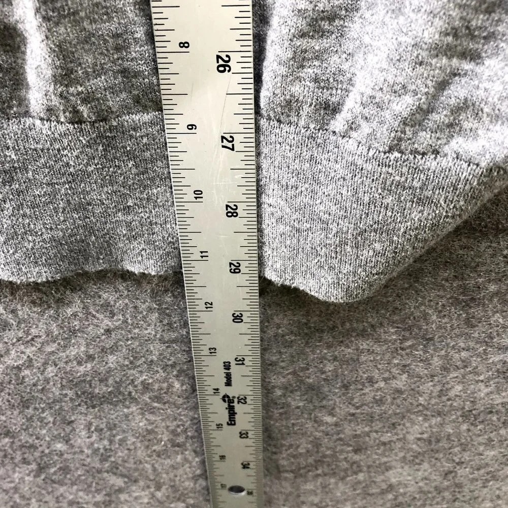 Banana Republic Gray Crewneck Sweater with Black Stripe Detail